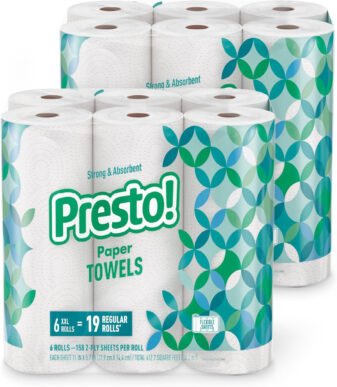 Flex-a-Size Paper Towels - White (12 Rolls)