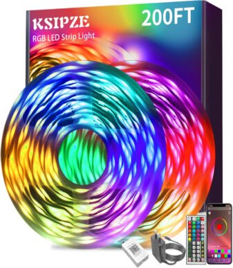 KSIPZE 200ft RGB LED Strip Lights (App Control)